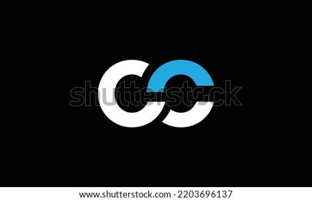  cc logo monogram icon vector template 