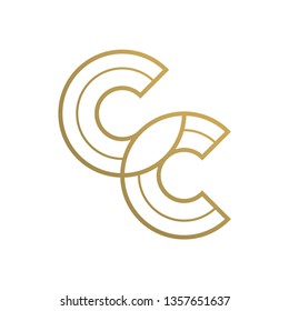 CC logo template vector icon design