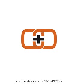 Diseño del logo médico CC vector gráfico moderno