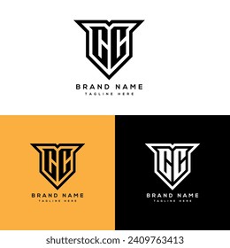 CC Monogram Initials Two Letter Creative Modern Logo Design Template for Your Business or Company