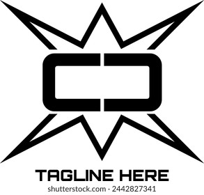 CC splash initial logo design vector