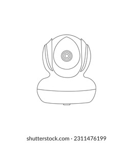 Cc tv camera line icons vector image. Video surveillance camera thin line icon Vector. Security Camera Icon Vector, cc tv vector symbol