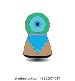 CC TV Camera vector icon. Wireless CC tv camera isolated white background