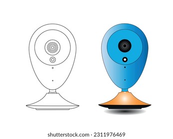 CC TV Camera vector icon. Security camera icon, CC tv symbol for your web site, logo, app, UI design. Security camera icon, Cc tv symbol