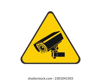 Icono de vigilancia de CC TV ilustración de diseño vectorial.Fondo blanco, cámara de seguridad, silueta, icono,Este es Icono de representación 3D de CCTV, vecto de alta resolución, aislado en un fondo blanco.