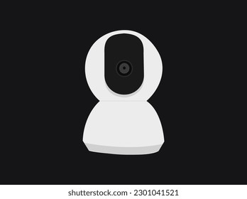 CC TV surveillance icon vector design illustration.White background, security camera, silhouette, icon,This is CCTV 3D Render Illustration Icon, high resolution vecto , isolated on a white background.