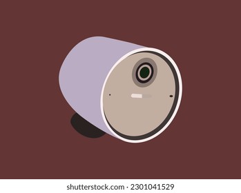 CC TV surveillance icon vector design illustration.White background, security camera, silhouette, icon,This is CCTV 3D Render Illustration Icon, high resolution vecto , isolated on a white background.