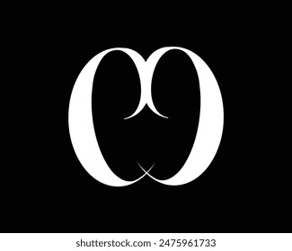 CC vector logo monogram abstract design initials letters fonts for brand business 