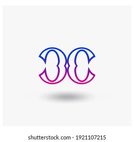 CC WW letter logo mark vector design idea, creative company logo