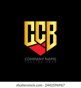 Diseño abstracto del logotipo de la letra de CCB. CCB diseño único. CCB.
