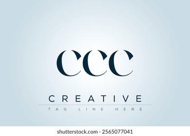CCC abstract letter logo design. This logo is designed by three abstract letters.