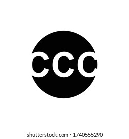 ccc C letter vector for logo C typohraphy