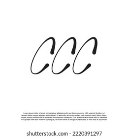 ccc logo design concept, letter logo template
