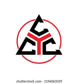 CCC three-letter triangle iconic logo design vector template, triangle, monogram, abstract, wordmark, letter mark logo, business, typography, flat, minimalist, brand, initial letter logo
