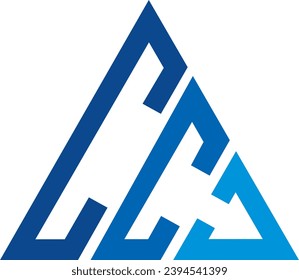 CCC triangle shape logo design, vector file logo, 