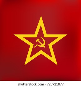 cccp symbol isolated on dark red background