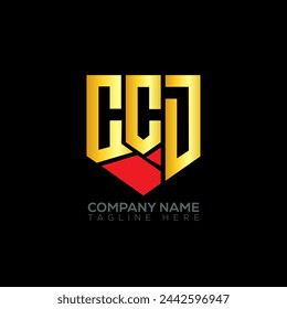 Diseño abstracto del logotipo de la letra del CCD. CCD diseño único. CCD.

