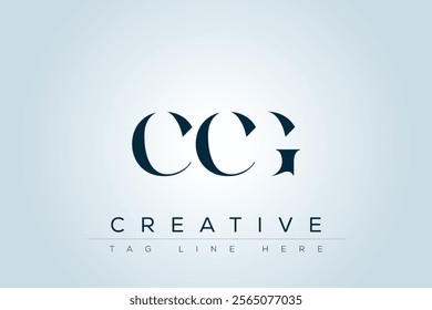 CCG abstract letter logo design. This logo is designed by three abstract letters.