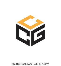 CCG letter logo design vector template