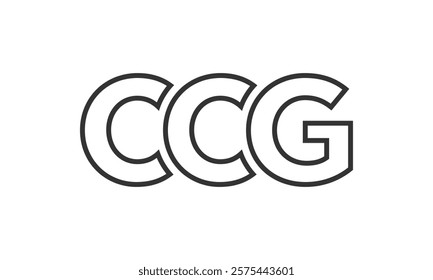 CCG logo design template with strong and modern bold text. Initial based vector logotype featuring simple and minimal typography. Trendy company identity ideal for businesses brand presence.