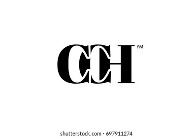 CCH Logo Branding Letter. Vector graphic design. Useful as app icon, alphabet combination, clip-art, and etc.
