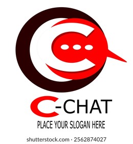 C-CHAT LOGO VEKTOR PLACE YOUR SLOGAN HERE