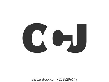 CCJ logo design. Initial letter C C J bold font style for tech startups, consulting, corporate branding. Creative company name, headlines typography identity, trendy logotype. Vector illustration.