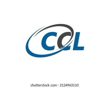 Letra CCL diseño creativo elegante del logo de swoosh