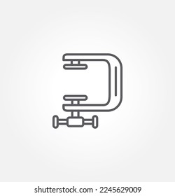 c-Klemme Symbol Vektorgrafik Logo Vorlage für viele Zwecke. Einzeln auf weißem Hintergrund.