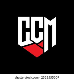 Diseño abstracto del logotipo de la letra de CCM. Diseño único de CCM. CCM.
