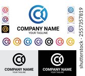 CCO, CDC, CDC, CCD, 3-Letter Initial Typography Modern Rounded Circle Style Vector Logo Design Template