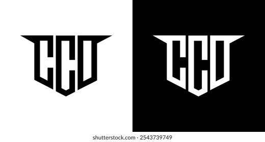 Diseño de logotipo de letra CCO con fondo blanco en ilustrador, estilo de superposición de fuente de alfabeto moderno de logotipo de Vector, diseños de caligrafía para logotipo, póster, invitación, etc.