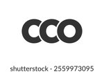 CCO logo design template with strong and modern bold text. Initial based vector logotype featuring simple and minimal typography. Trendy company identity ideal for businesses brand presence.