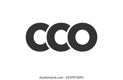 CCO logo design template with strong and modern bold text. Initial based vector logotype featuring simple and minimal typography. Trendy company identity ideal for businesses brand presence.