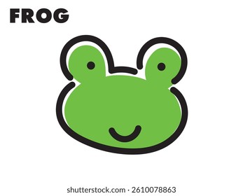 CColorful and pop simple animal illustration: frog
