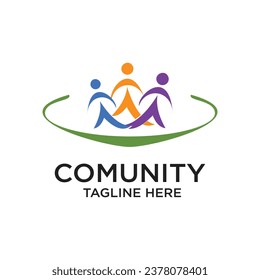 Ccomunity logo design simple conceptPremium Vector