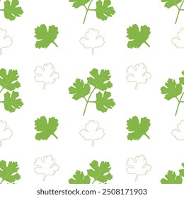 Ccoriander or cilantro seamless background.