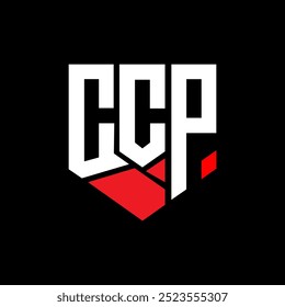 Diseño abstracto del logotipo de la letra del PCC. CCP diseño único. CCP.
