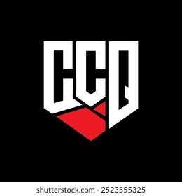Diseño abstracto del logotipo de la letra del CCQ. Diseño único de CCQ. CCQ.
