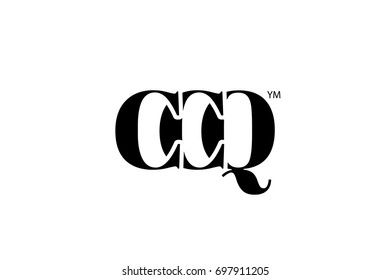 CCQ Logo Branding Letter. Vector graphic design. Useful as app icon, alphabet combination, clip-art, and etc.