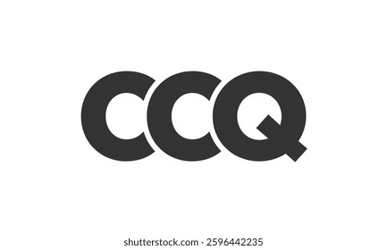 CCQ logo design template with strong and modern bold text. Initial based vector logotype featuring simple and minimal typography. Trendy company identity ideal for businesses brand presence.