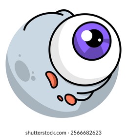 Ccreepy zombie eyeballs illustration. Design elements for Halloween and Horror. Vector illustration isolated on white background.