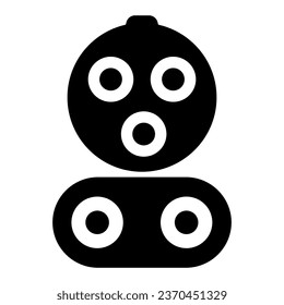 CCS Combo charger solid icon, Electric car concept, Electric Car charging plug sign on white background, charging plug CCS Combo one icon in glyph style for mobile and web. Vector graphics