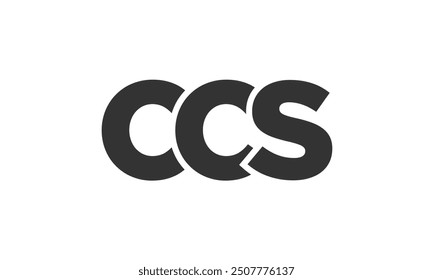 CCS logo design template with strong and modern bold text. Initial based vector logotype featuring simple and minimal typography. Trendy company identity ideal for businesses brand presence.