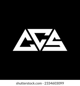 CCS triangle letter logo design with triangle shape. CCS triangle logo design monogram. CCS triangle vector logo template with red color. CCS triangular logo Simple, Elegant, and Luxurious design.