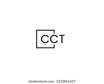 Ilustración del vector de diseño del logotipo inicial de la carta CCT
