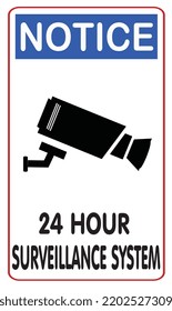 CCTV 24 hours surveillance sign 