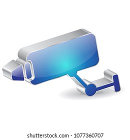 CCTV 3d Glossy Vector Icon Design