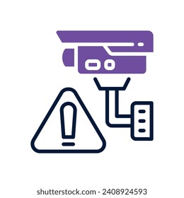 cctv alert icon. vector dual tone icon for your website, mobile, presentation, and logo design.
