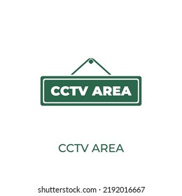 CCTV Area sign concept icon. Vector symbol design of business collection. Can be used for web and mobile.